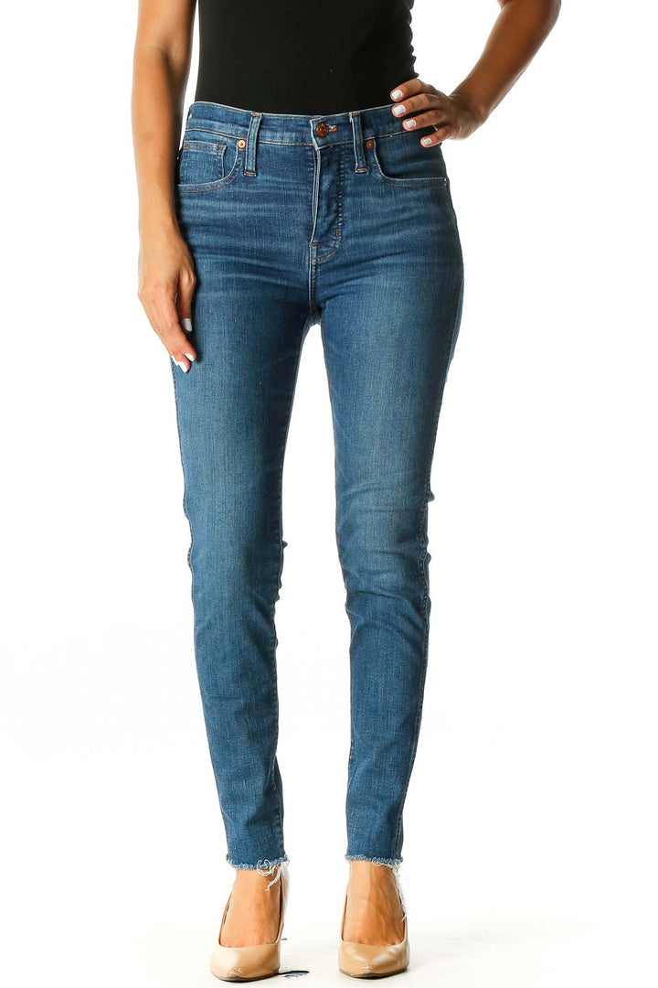 Blue Casual Skinny Jeans