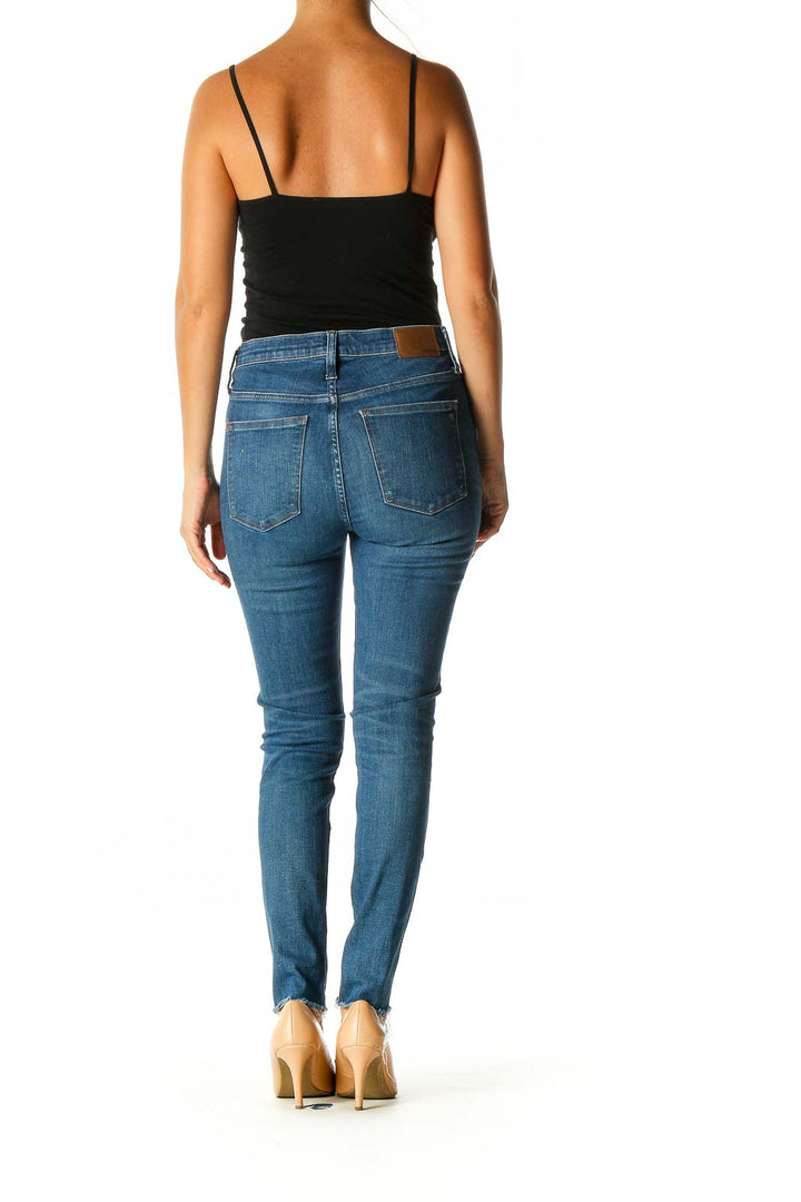 Blue Casual Skinny Jeans