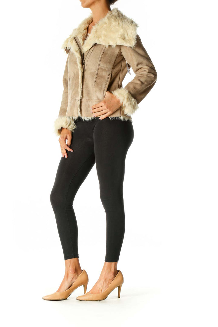 Beige Shearling Jacket