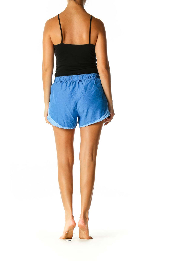 Blue Colorblock Activewear Shorts