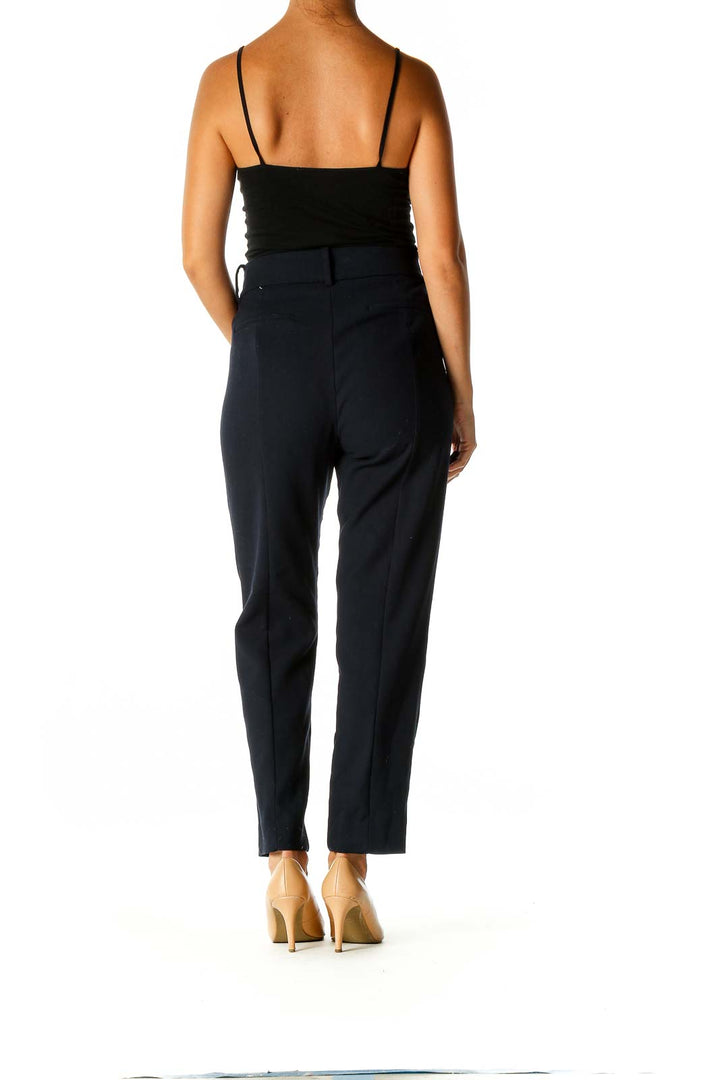 Blue Solid Classic Trousers