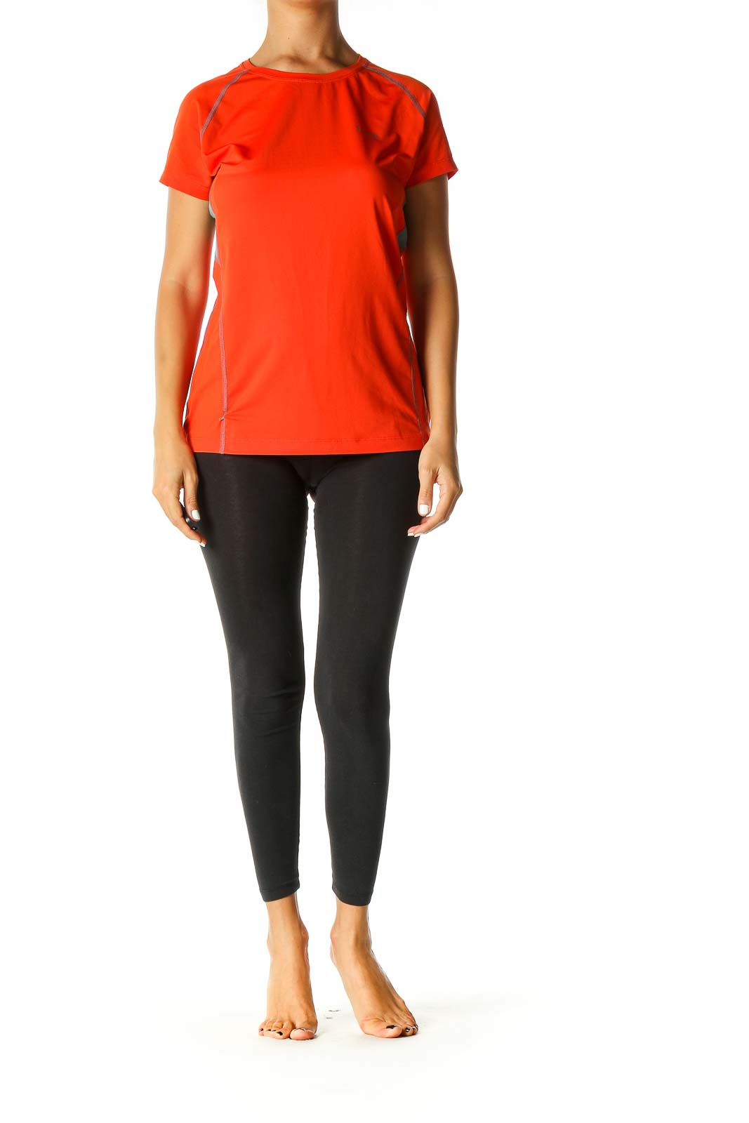 Red Solid Activewear T-Shirt