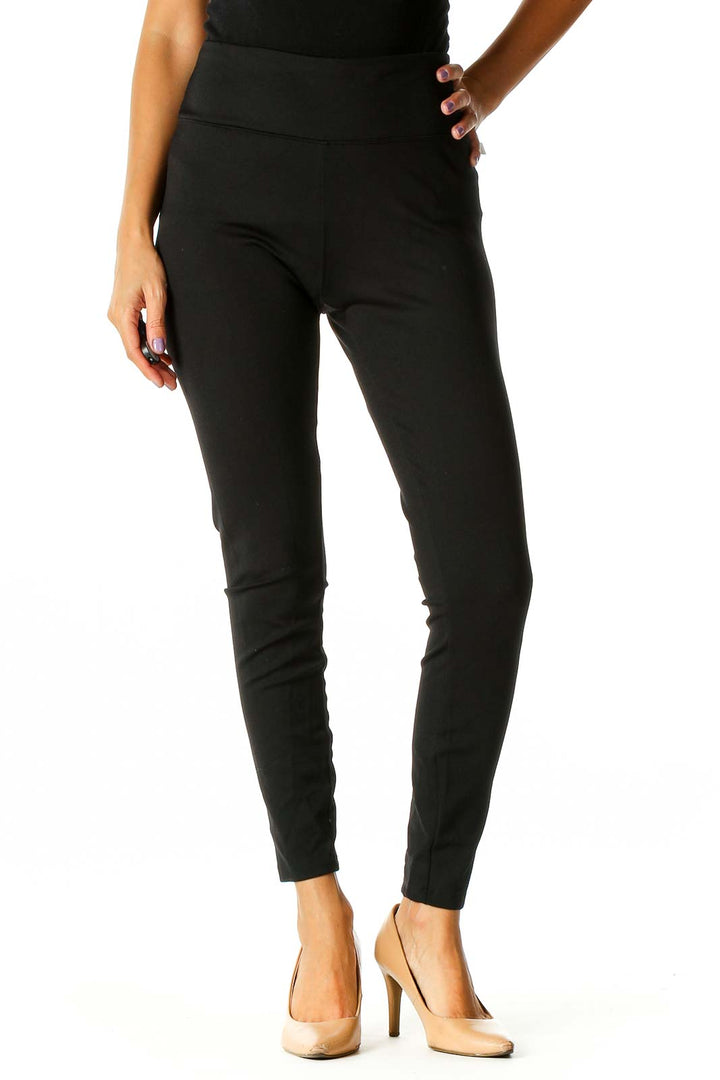 Black Solid All Day Wear Leggings