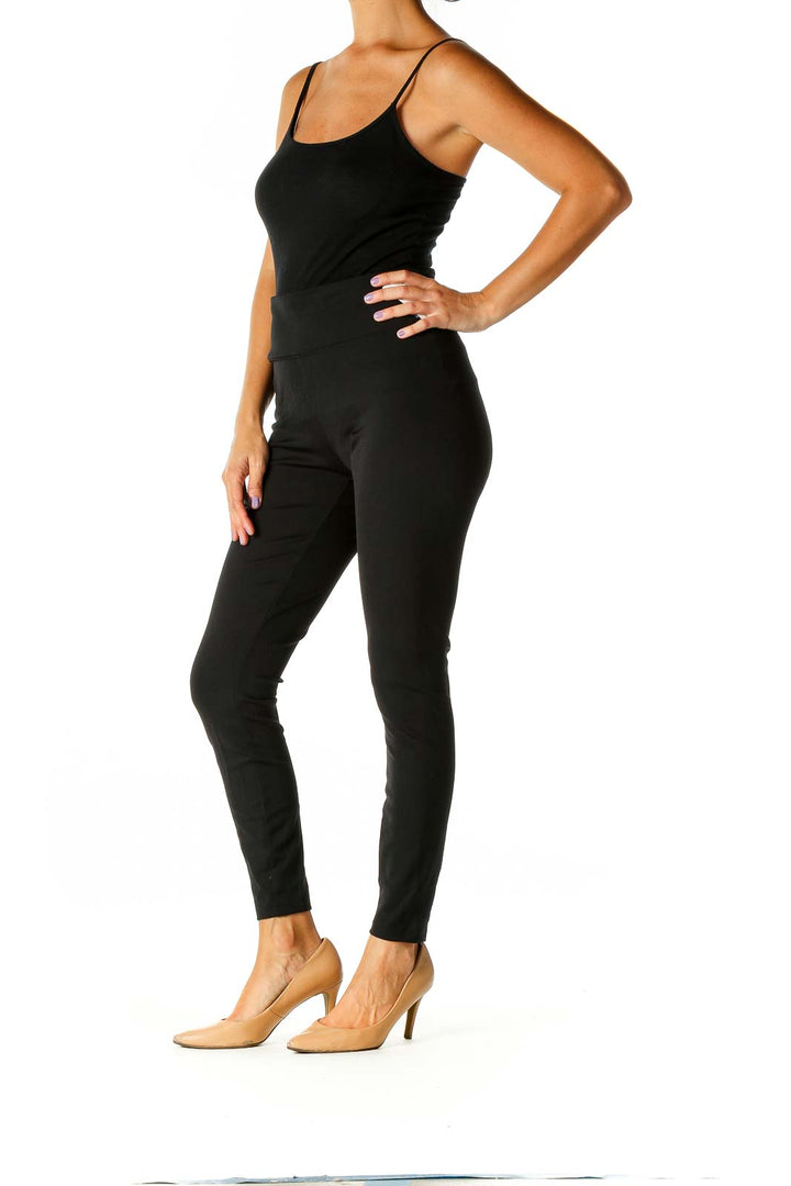 Black Solid All Day Wear Leggings