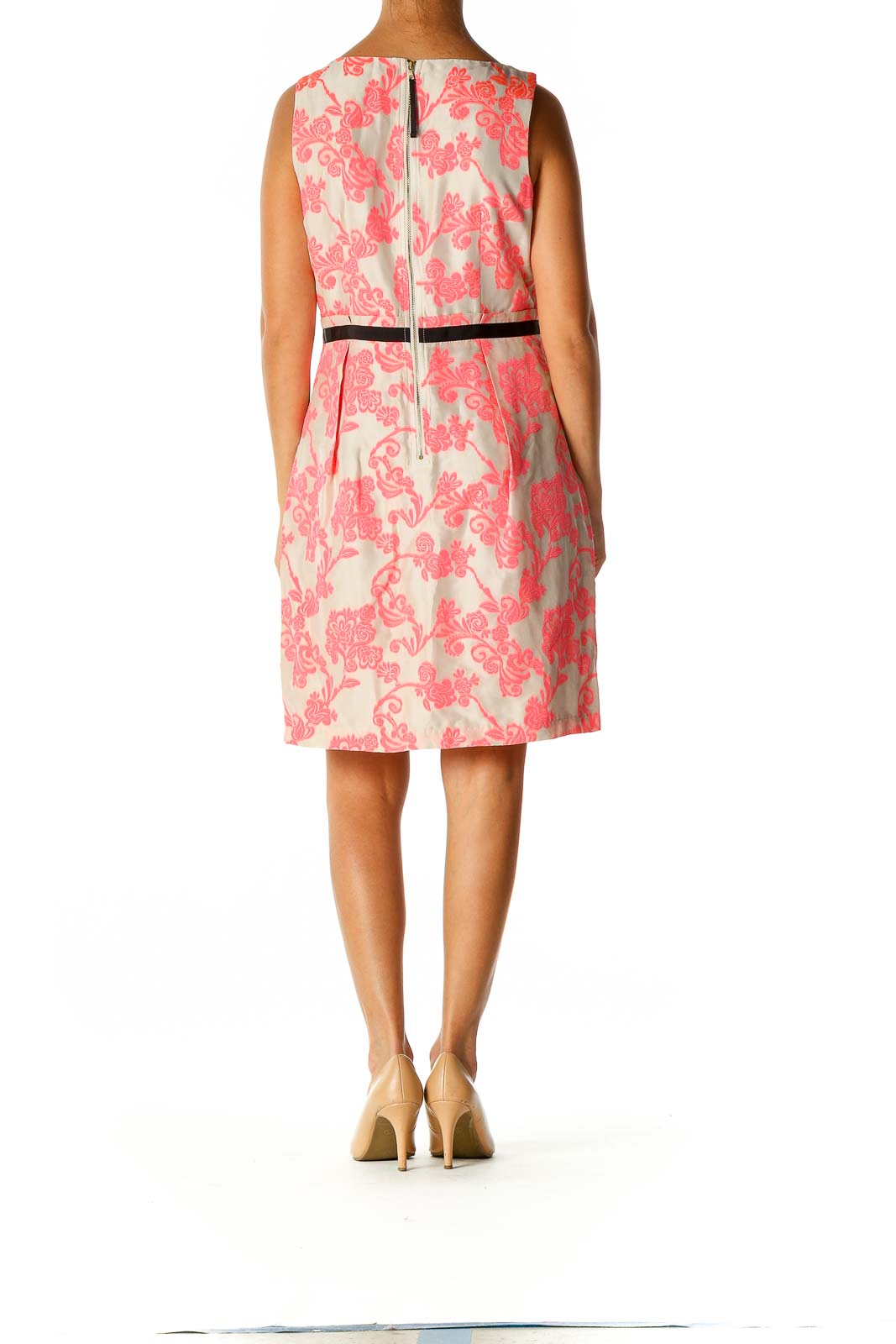 Pink Lace Casual A-Line Dress