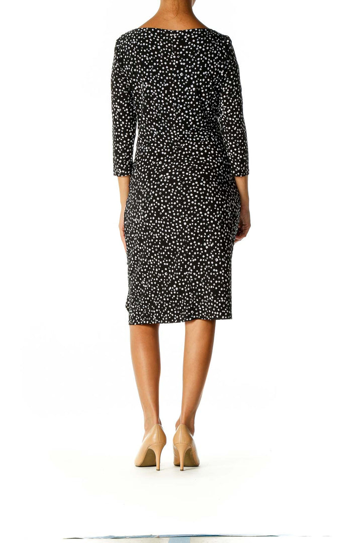 Black Polka Dot Day Sheath Dress