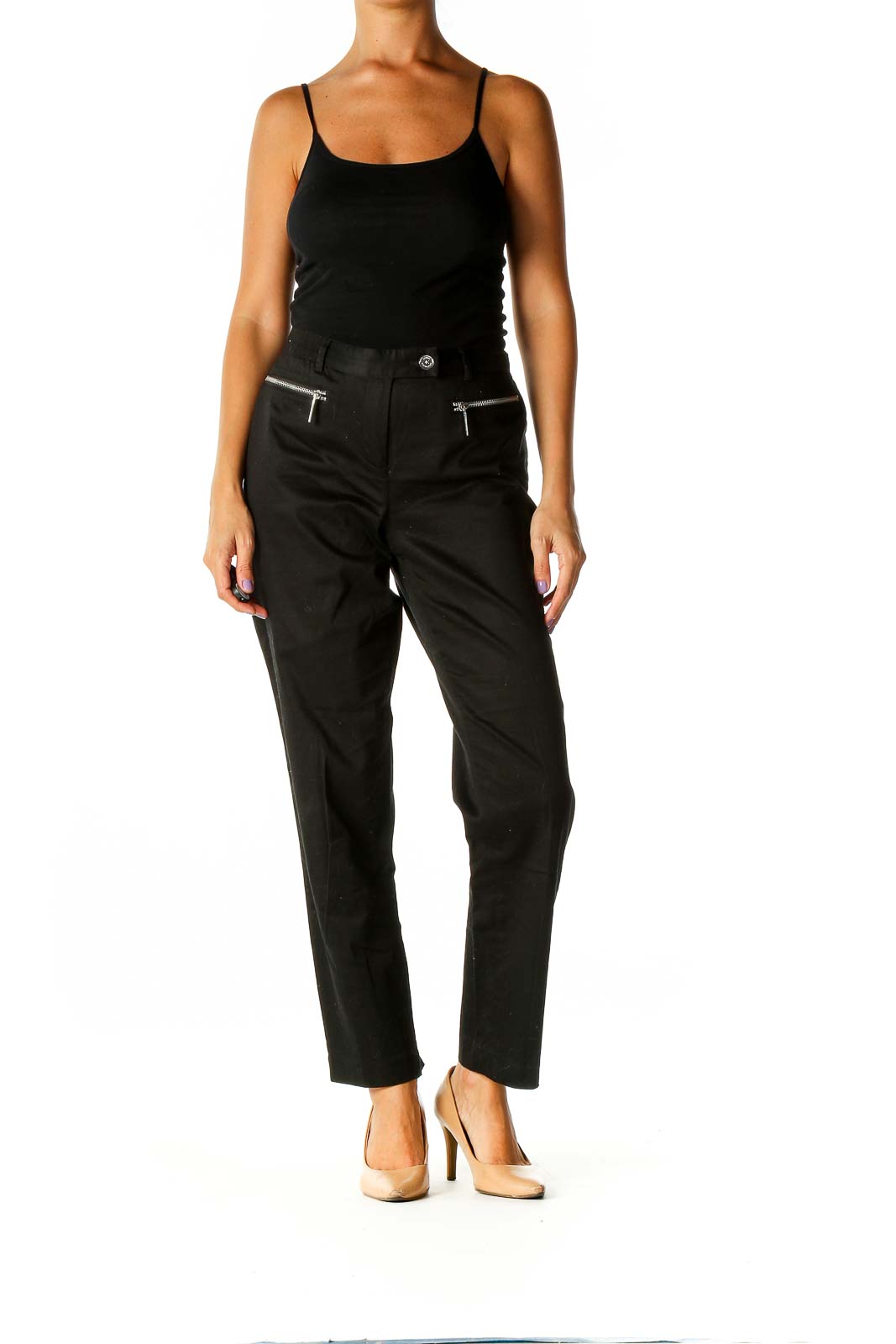 Black Solid Brunch Trousers