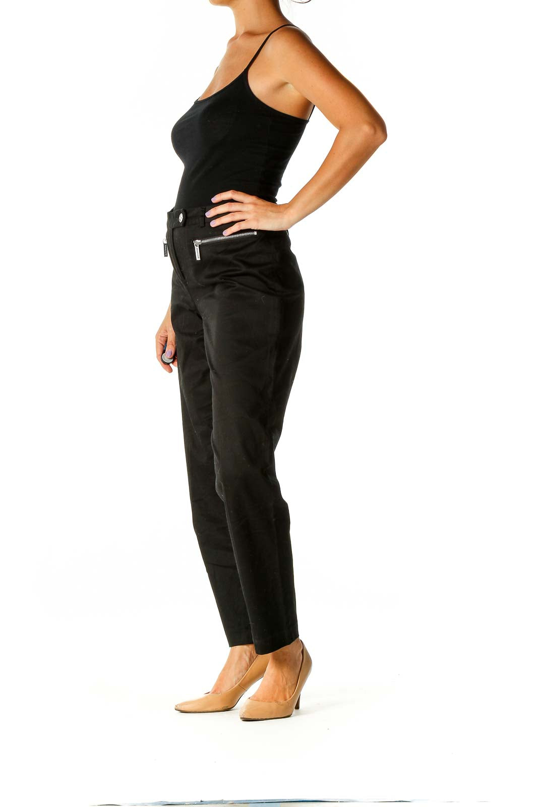 Black Solid Brunch Trousers