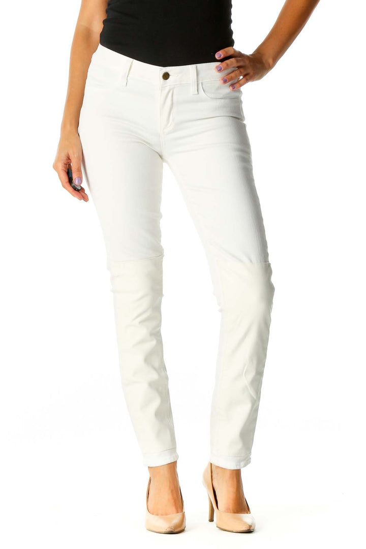 White Casual Skinny Jeans