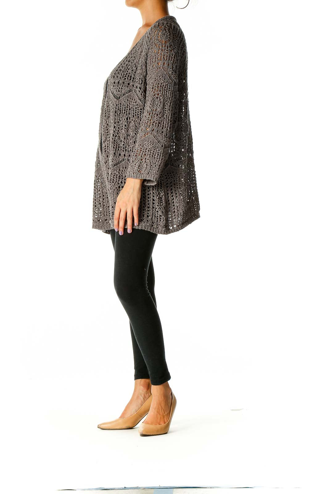 Gray Texture Cardigan