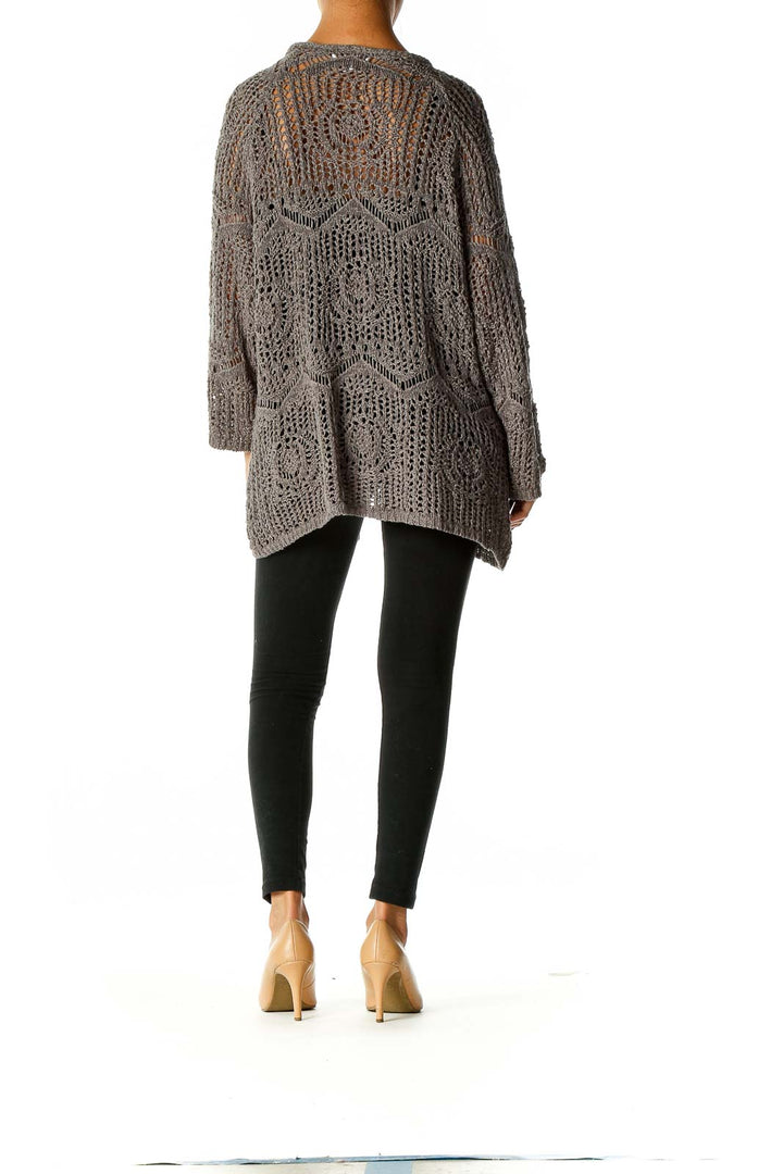 Gray Texture Cardigan