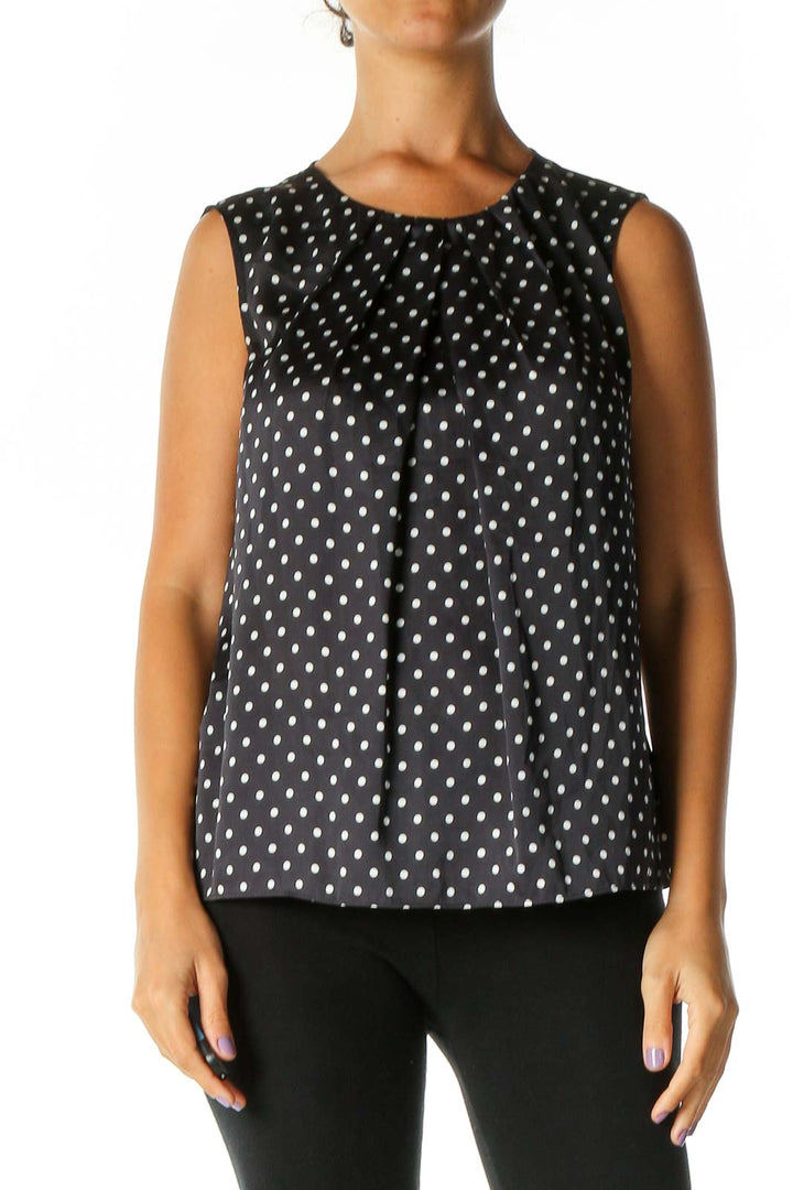 Blue Polka Dot Brunch Blouse