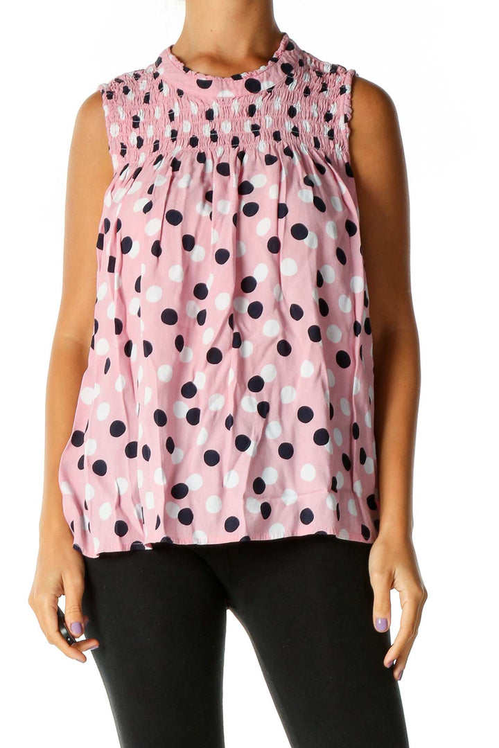 Pink Polka Dot Brunch Blouse