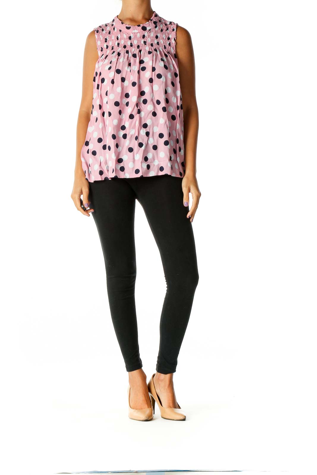 Pink Polka Dot Brunch Blouse