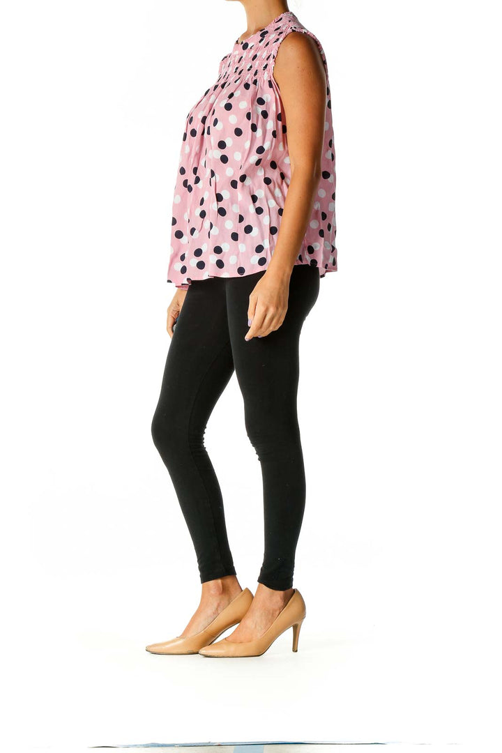 Pink Polka Dot Brunch Blouse