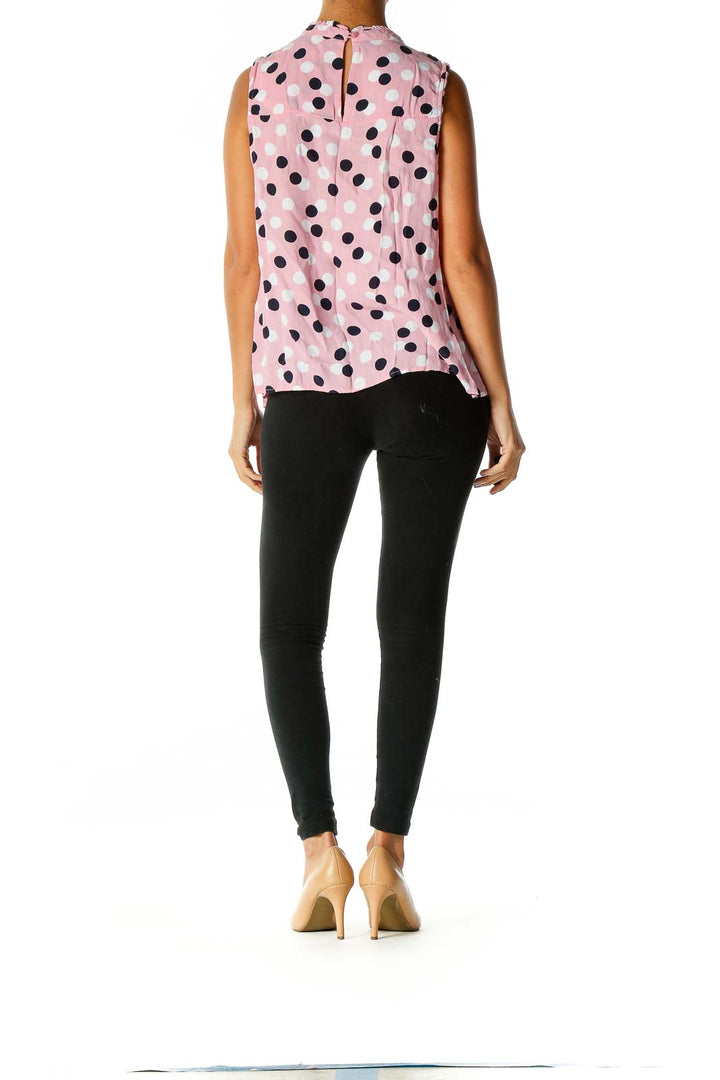 Pink Polka Dot Brunch Blouse