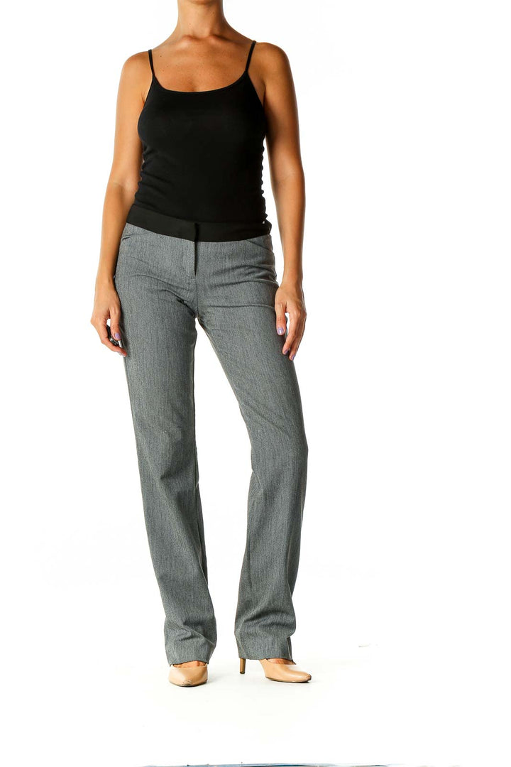 Gray Colorblock Formal Trousers