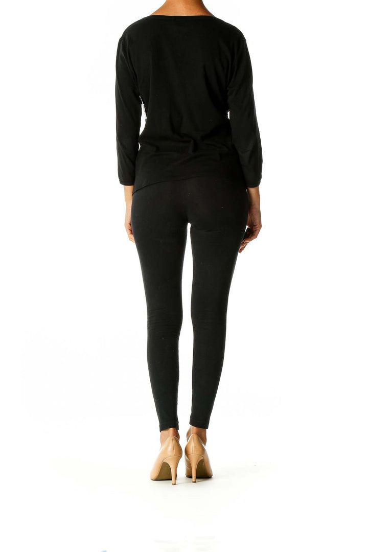 Black Solid All Day Wear Blouse