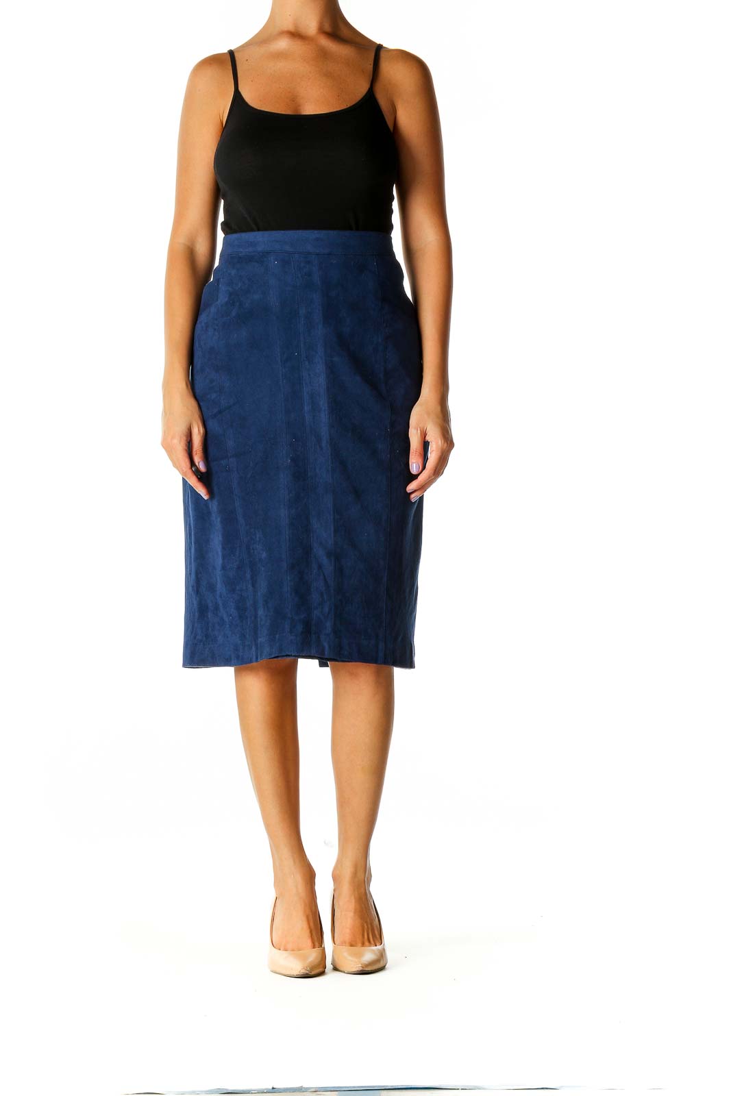 Blue Retro A-Line Skirt