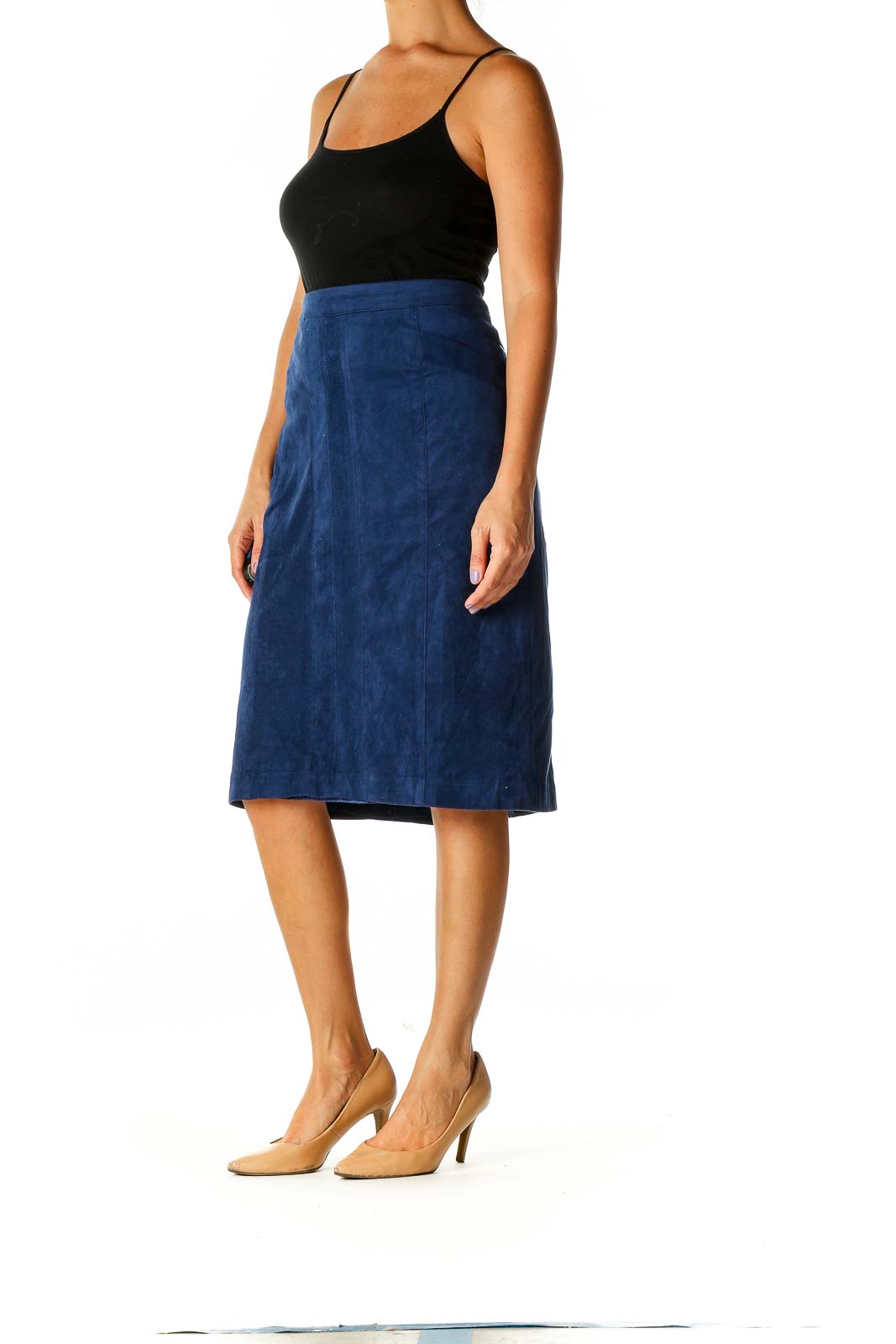 Blue Retro A-Line Skirt