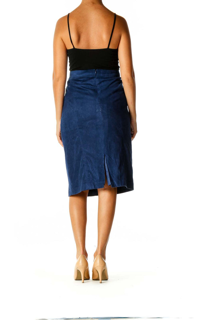 Blue Retro A-Line Skirt