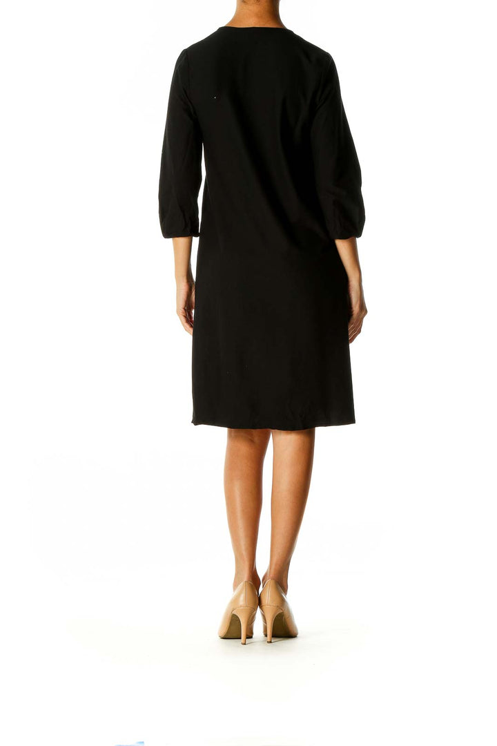 Brown Solid Day Shift Dress