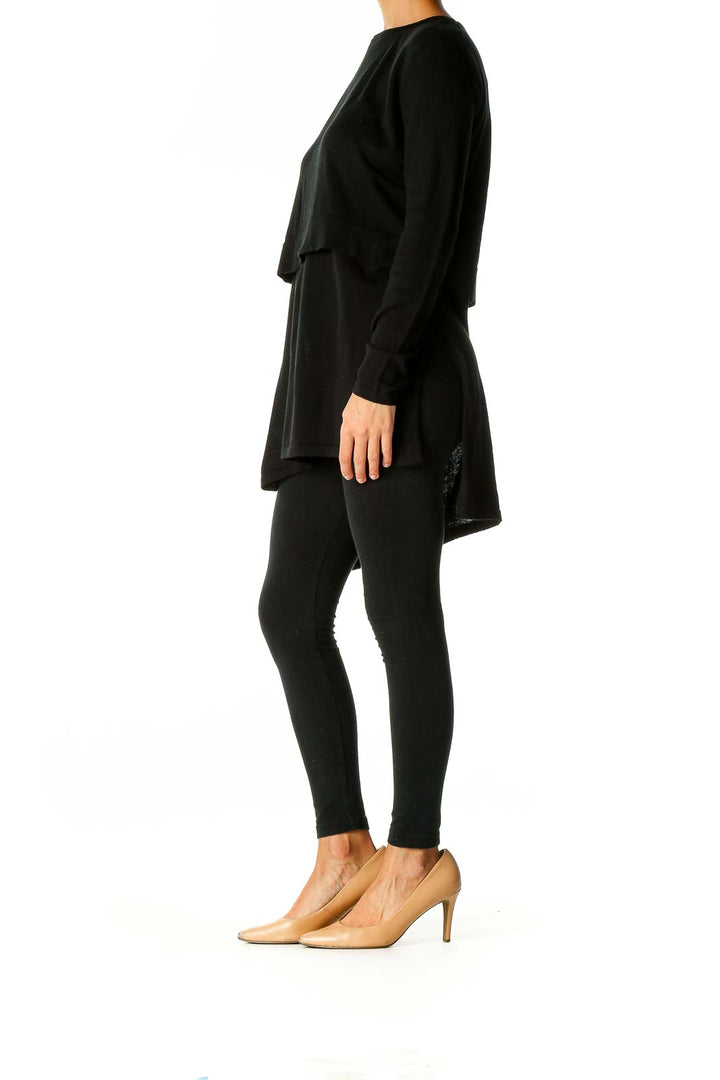 Black Solid Chic Sweater