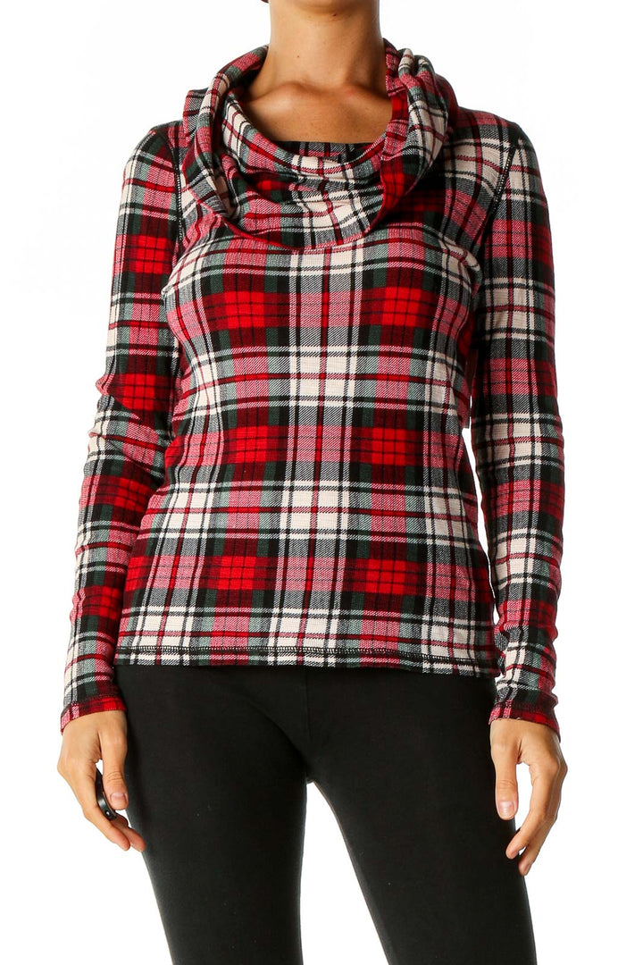 Red Checkered Holiday Blouse