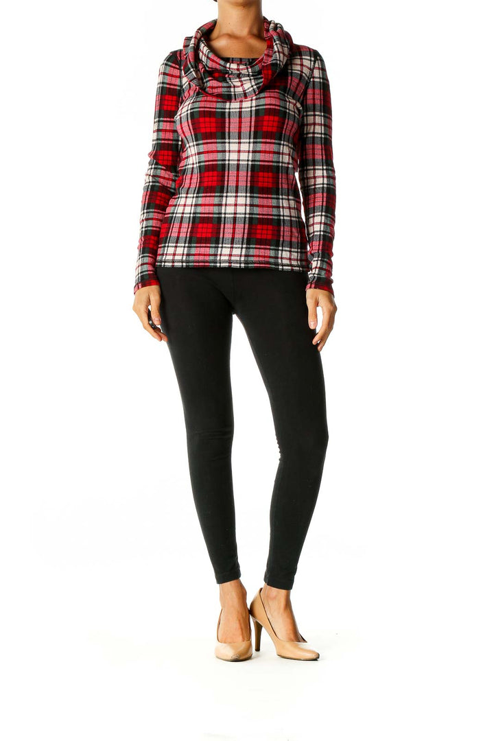 Red Checkered Holiday Blouse