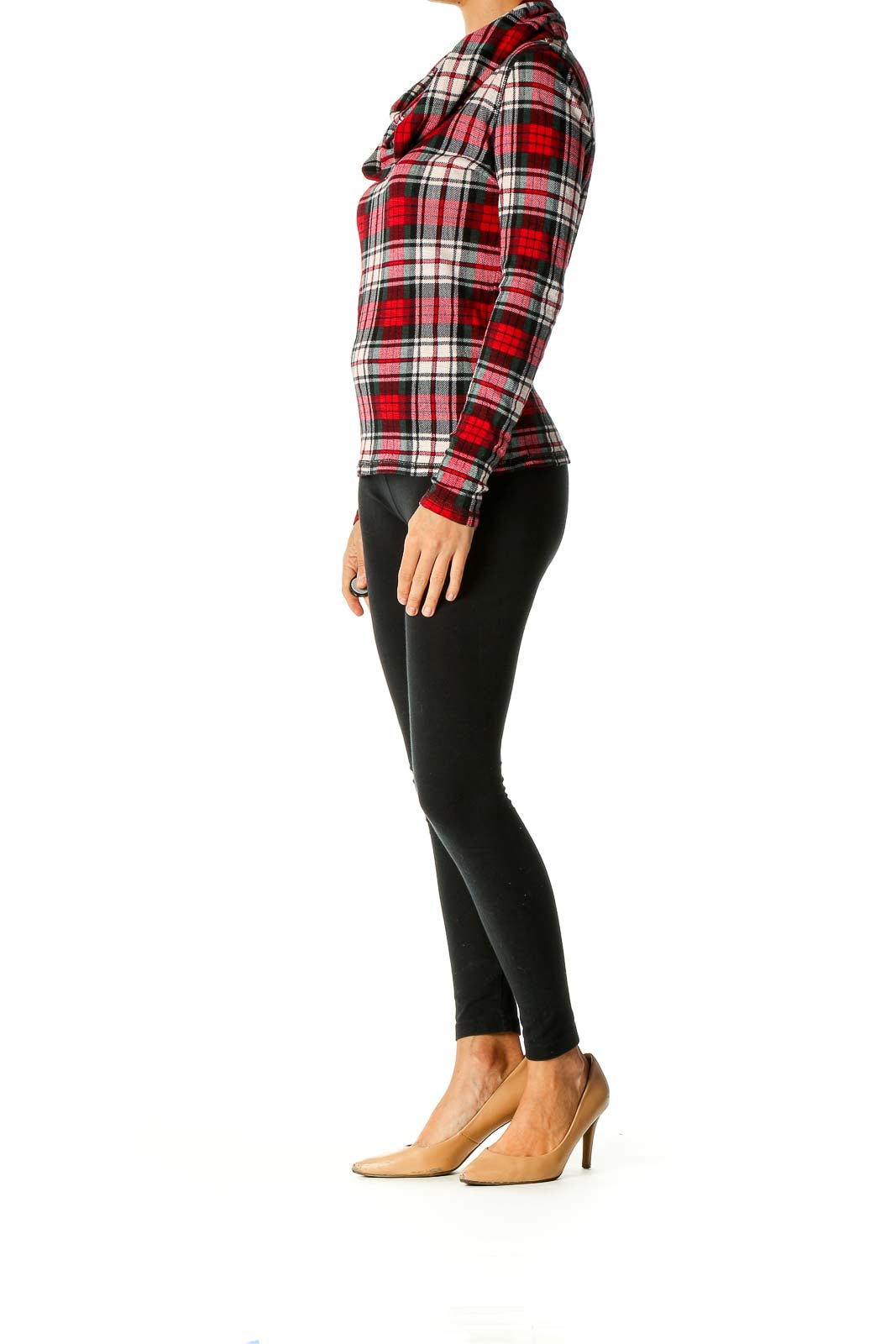 Red Checkered Holiday Blouse