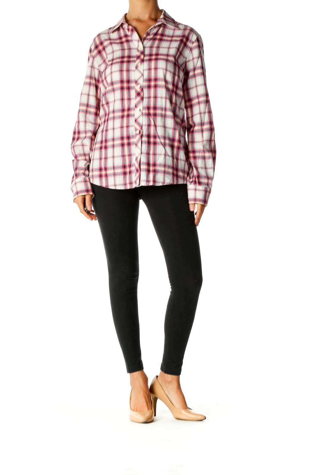 White Checkered Semiformal Shirt