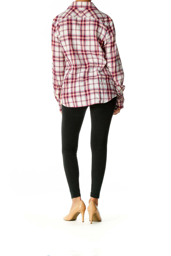 White Checkered Semiformal Shirt