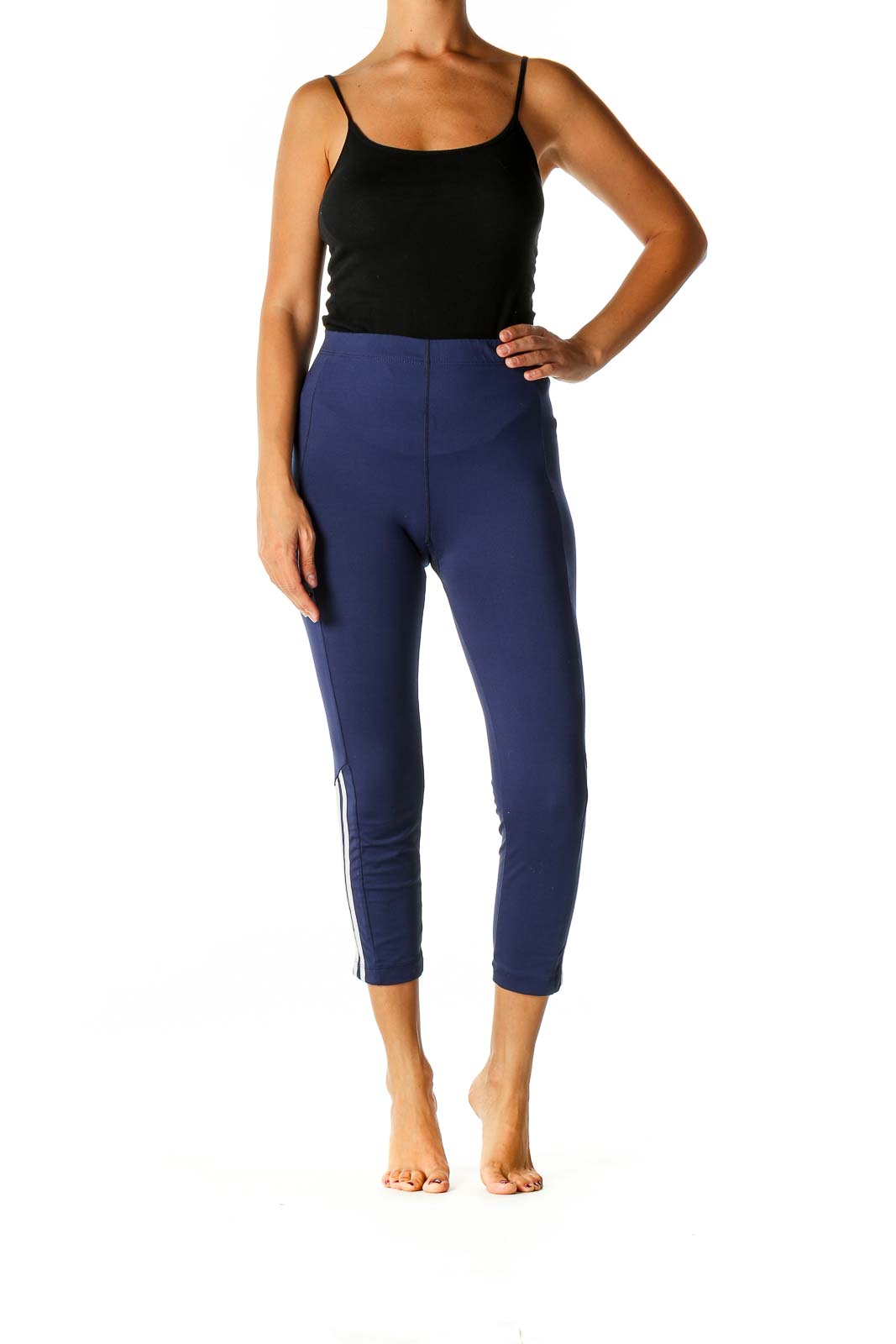 Blue Solid Activewear Leggings