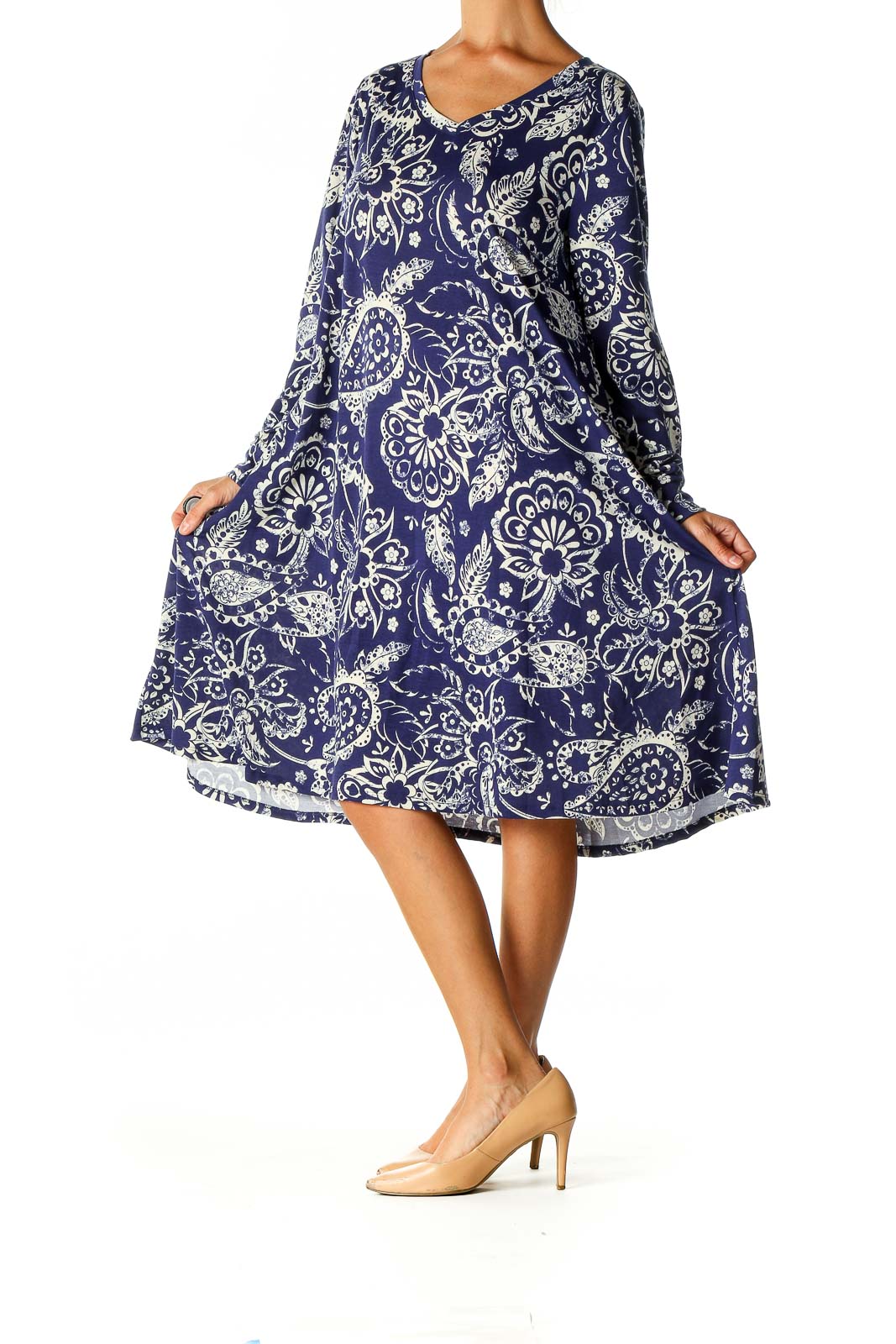 Blue Bohemian A-Line Dress