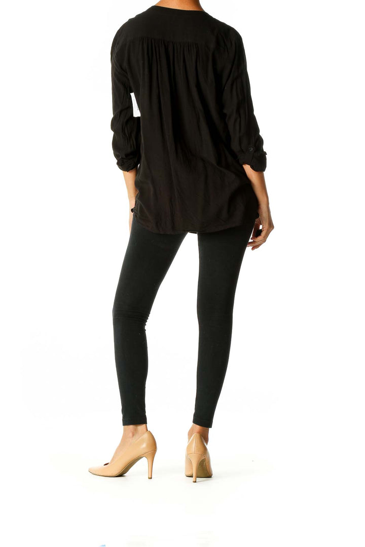 Black Solid Casual Shirt