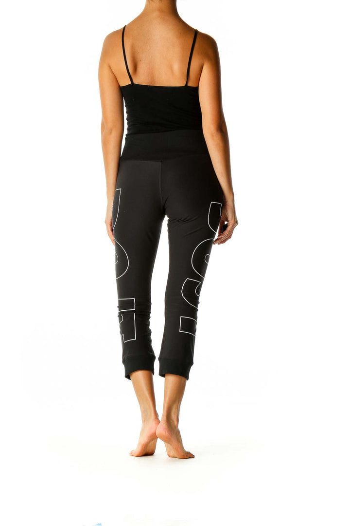 Black Graphic Print Activewear Leggings