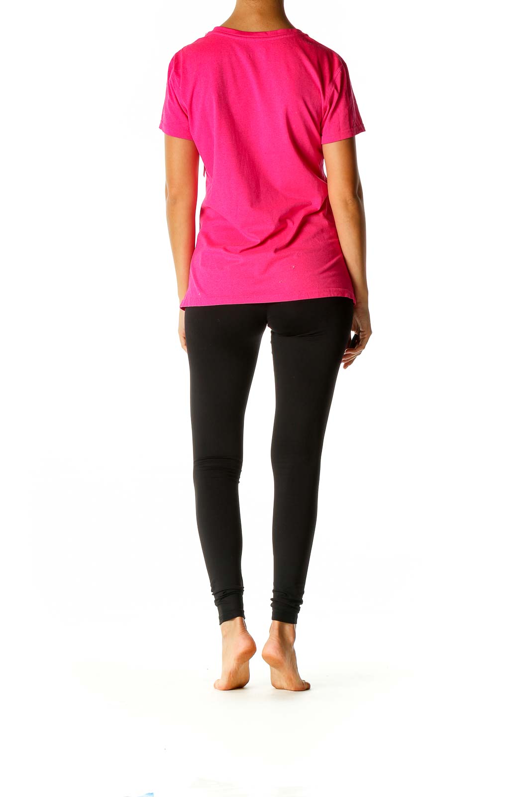 Pink Solid Activewear T-Shirt