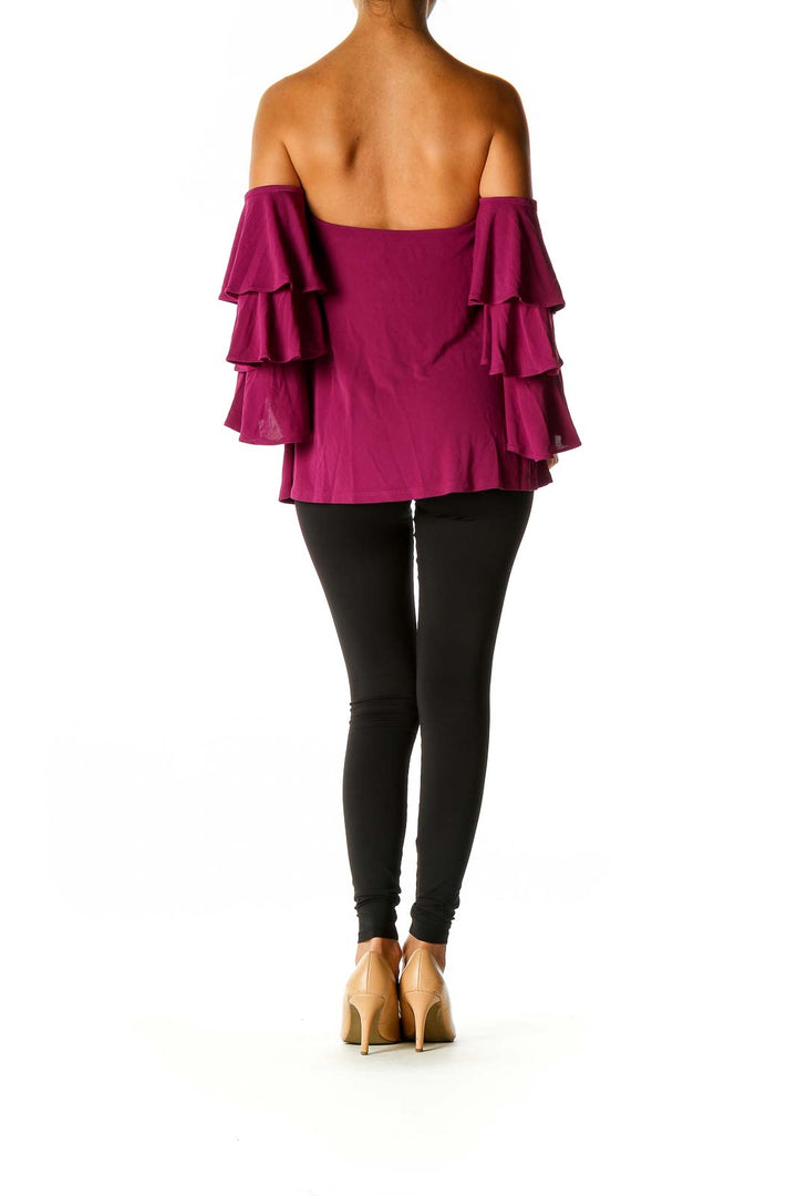 Purple Solid Chic Blouse