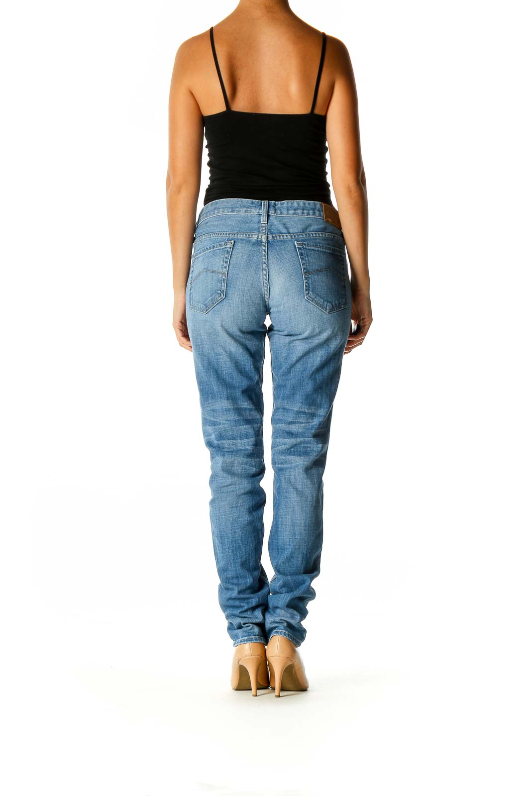 Blue Straight Leg Jeans