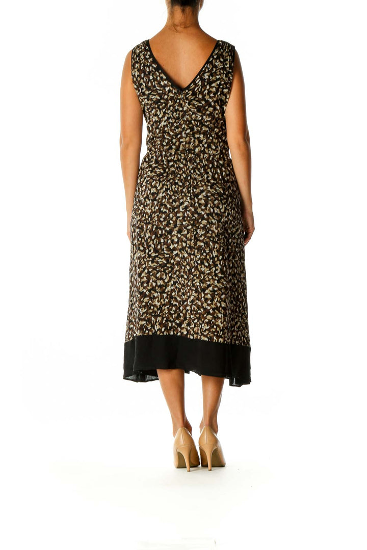 Brown Casual Day A-Line Dress