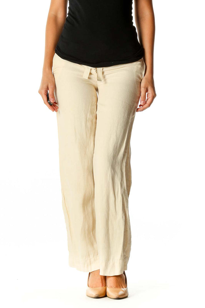 Beige Linen Pants