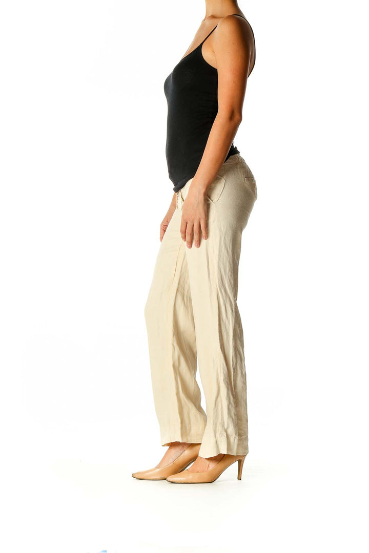 Beige Linen Pants