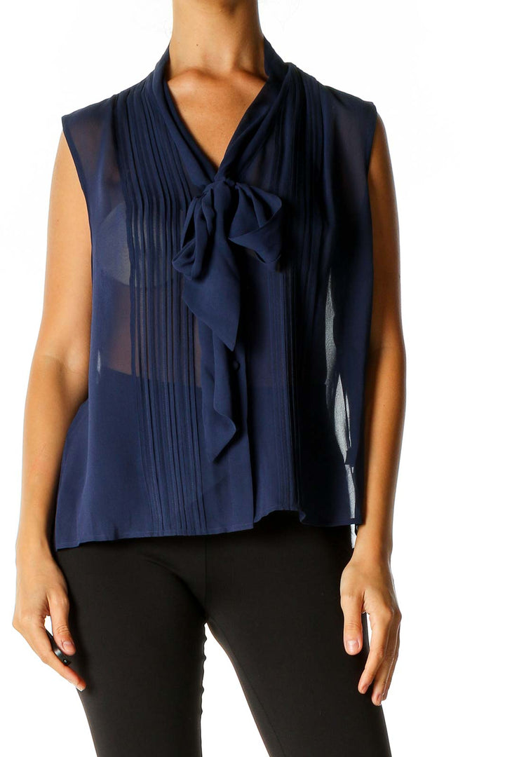 Blue Solid Brunch Blouse