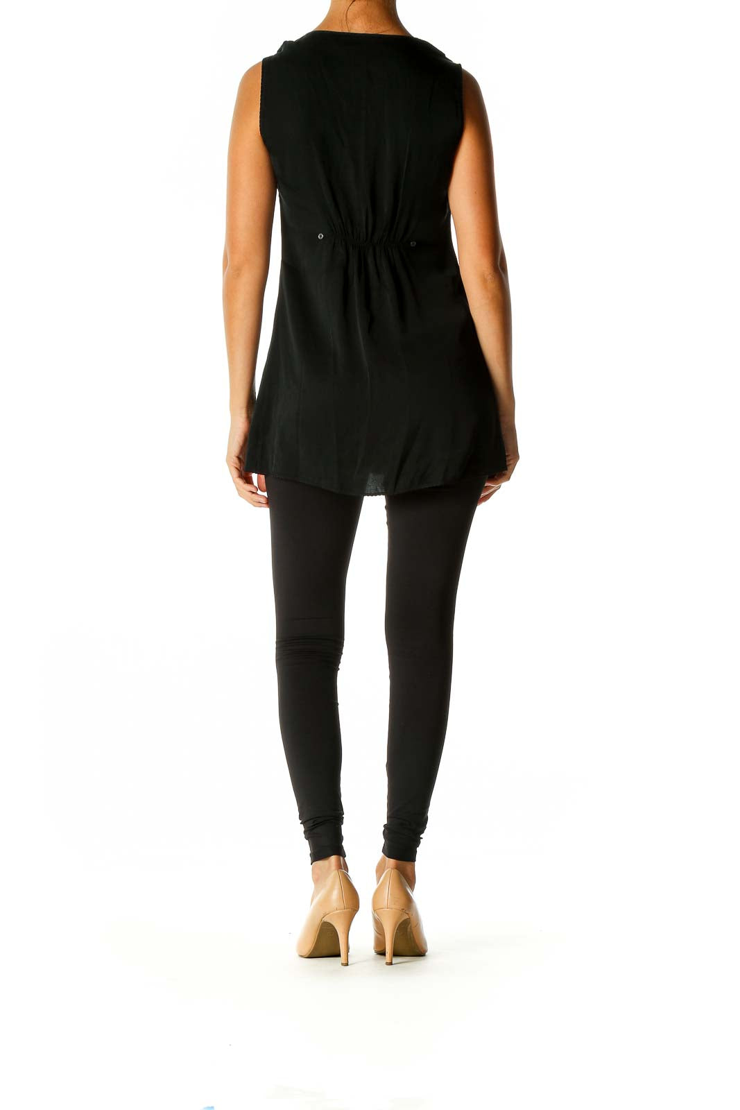 Black Solid Brunch Blouse