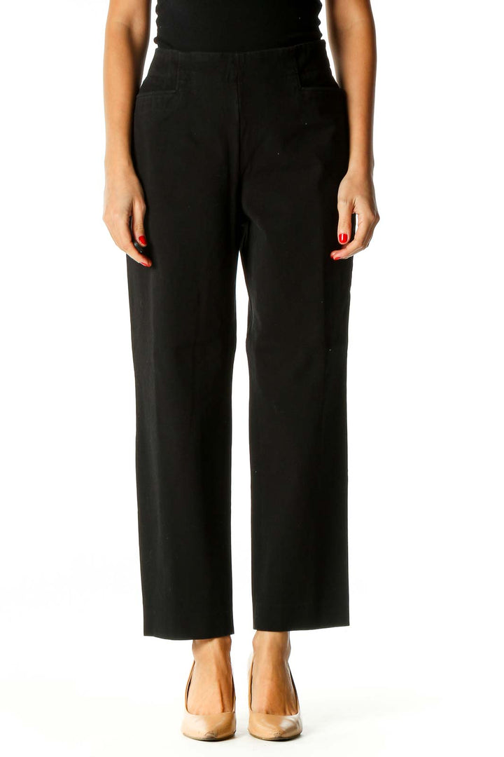 Black Solid All Day Wear Trousers