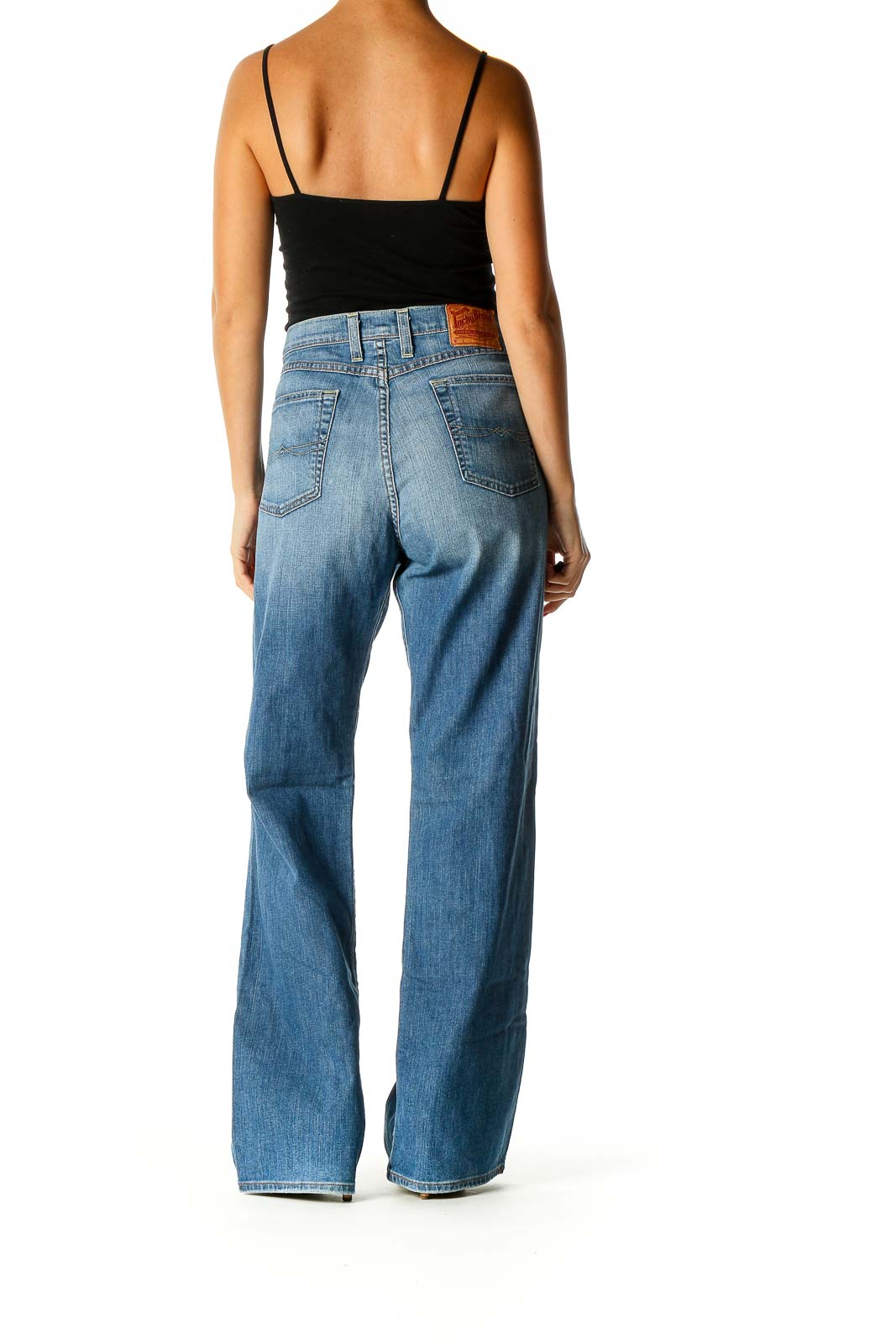 Blue Straight Leg Jeans