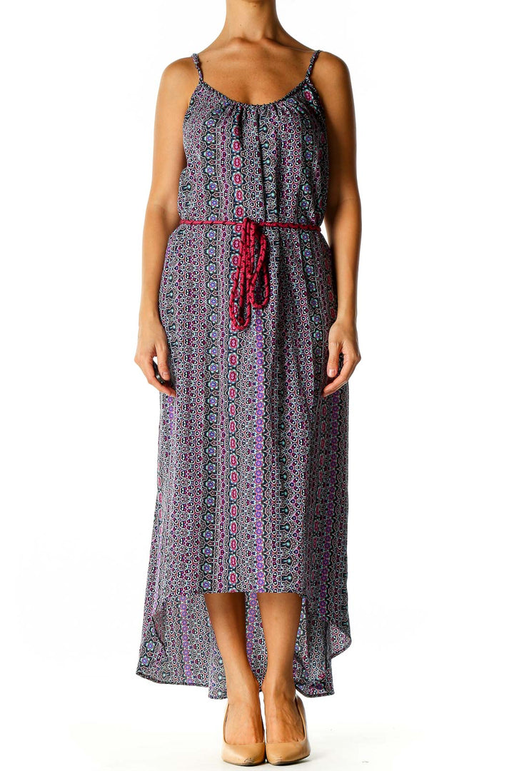 Purple Bohemian Fit & Flare Dress