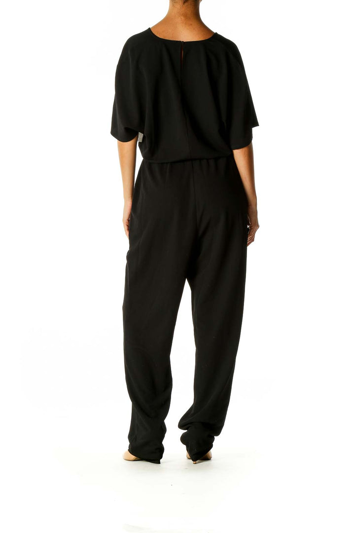 Black Solid Jumpsuit