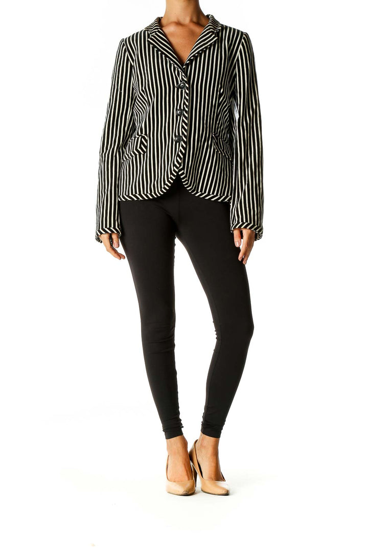 Black Striped Blazer