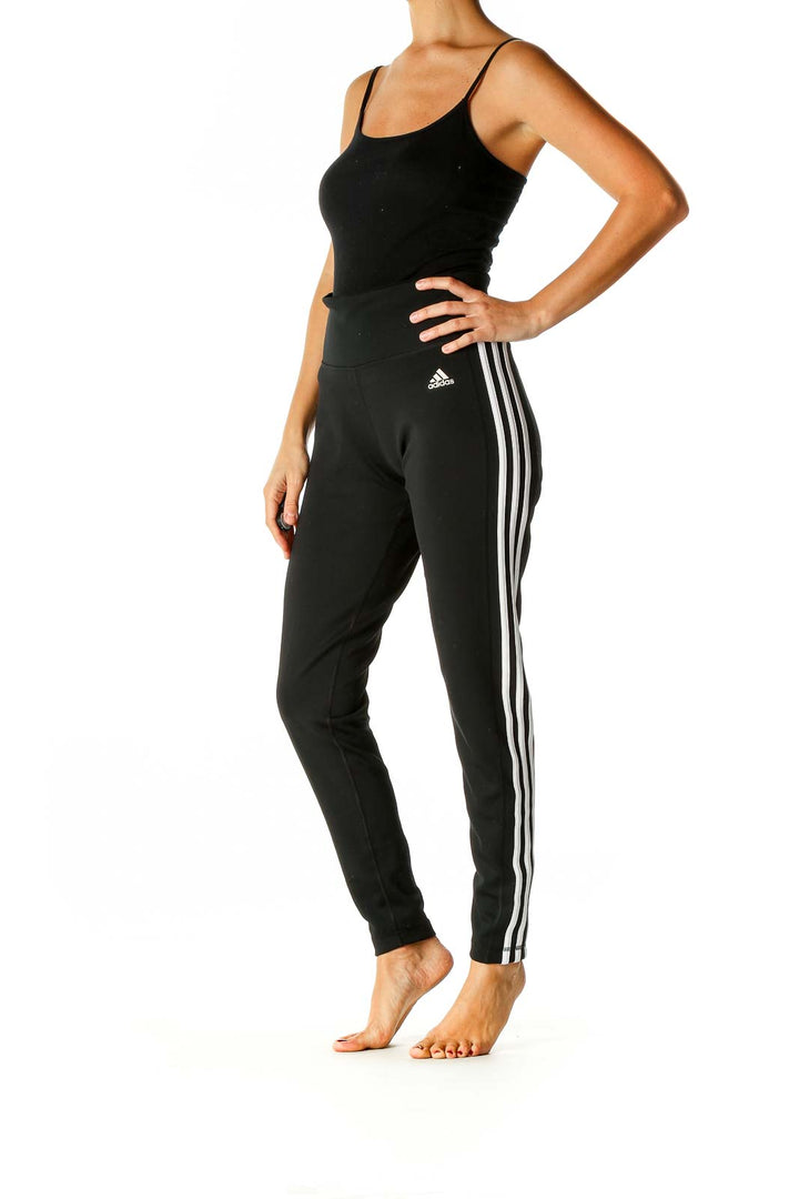 Black Solid Activewear Leggings